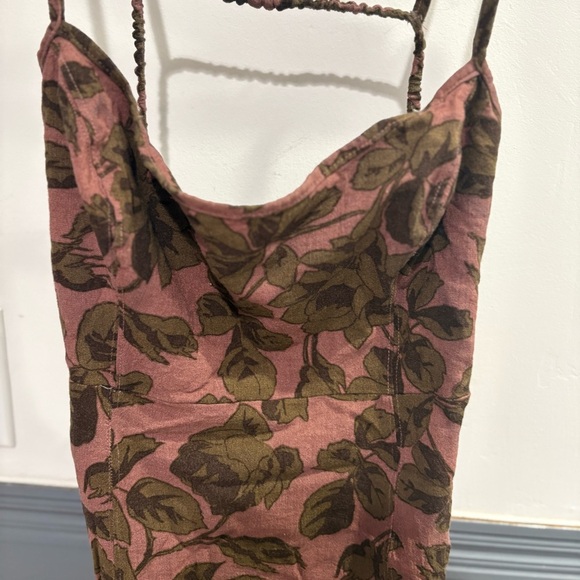 Free People Pink and Olive Mini Dress - Picture 3 of 13